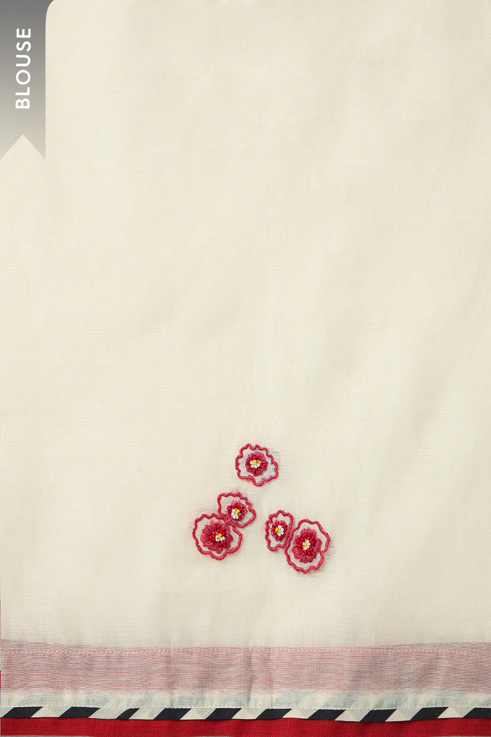 Off White Printed Pure Silk Cotton Saree image number null