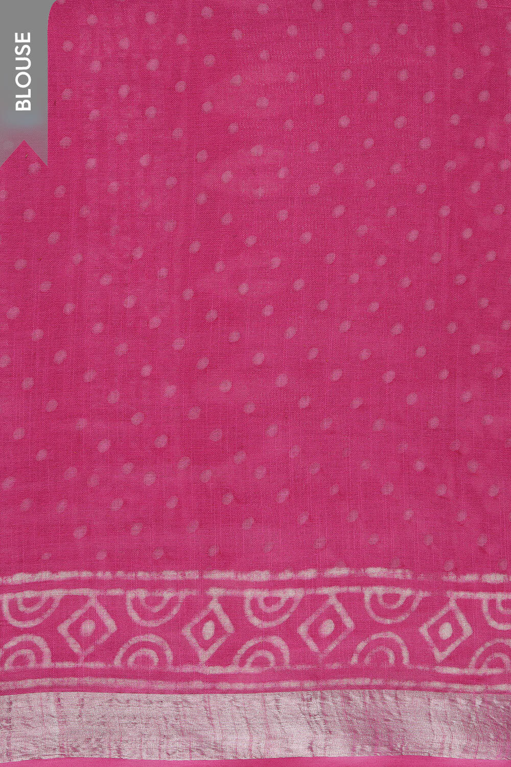Light Pink Cotton Viscose Rajasthan Block Printed Saree image number null