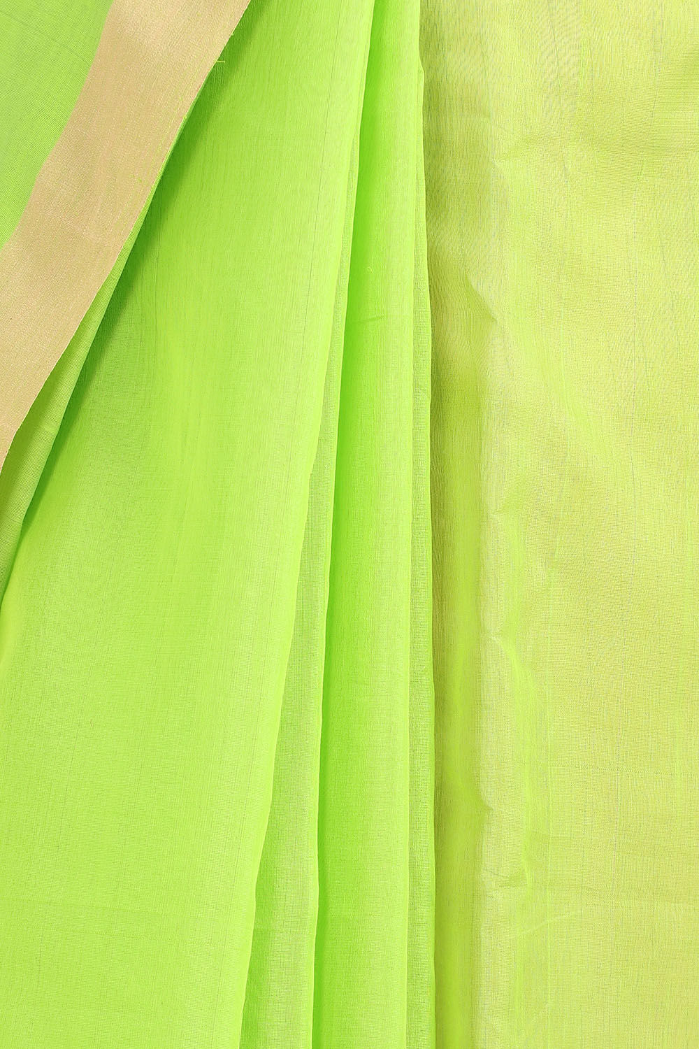 Light Green Pure Silk Cotton Bengal Saree image number null