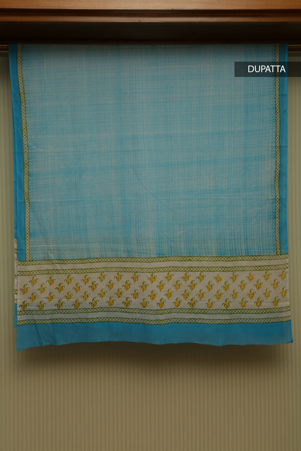 White Block-printed Pure Cotton Salwar Suit Set image number null