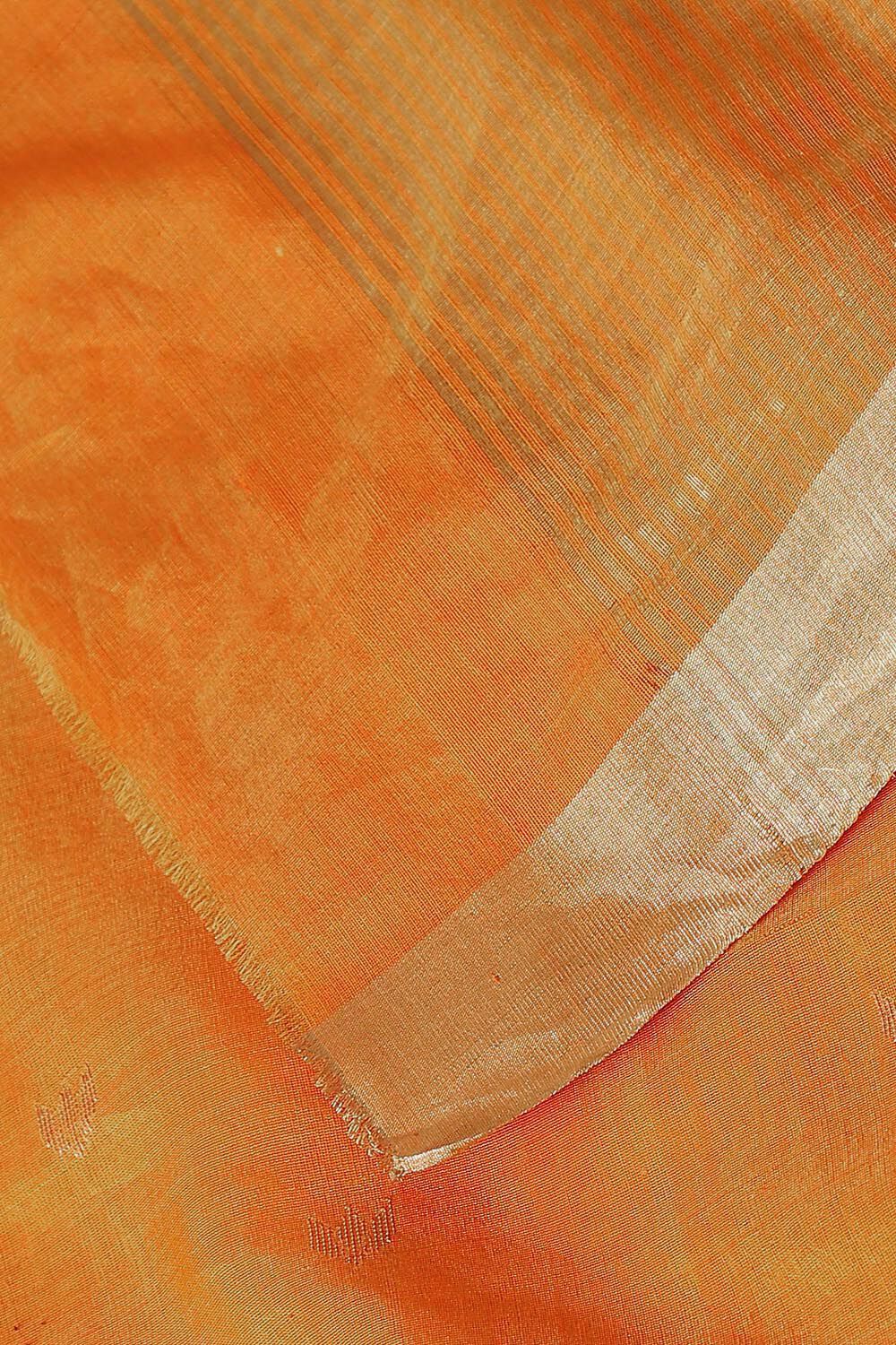 Orange Pure Silk Cotton Chanderi saree image number null