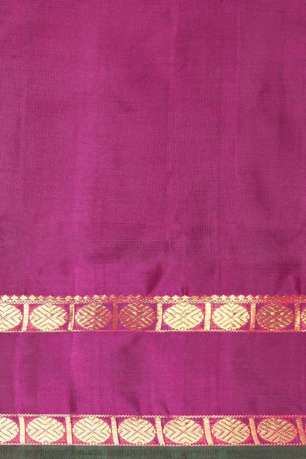 Purple Pure Silk Kanjivaram Saree image number null