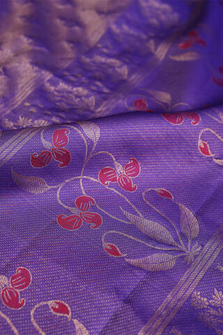 Purple Kanjivaram Silk Saree thumbnail image number null