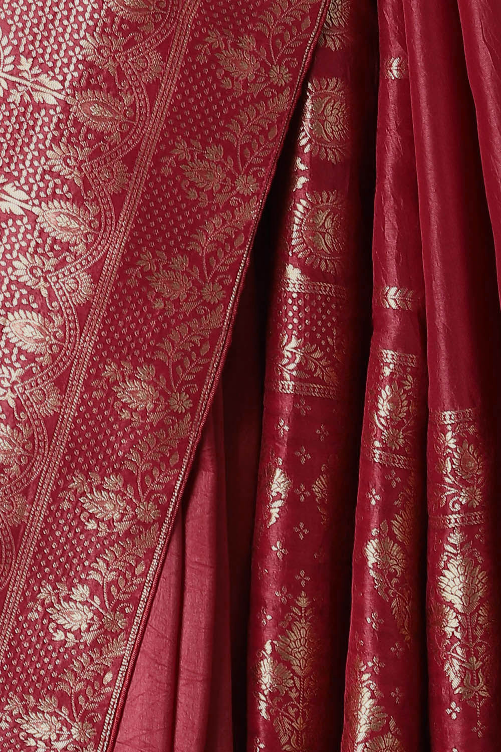 Maroon Pure Luxe Vegan Saree image number null