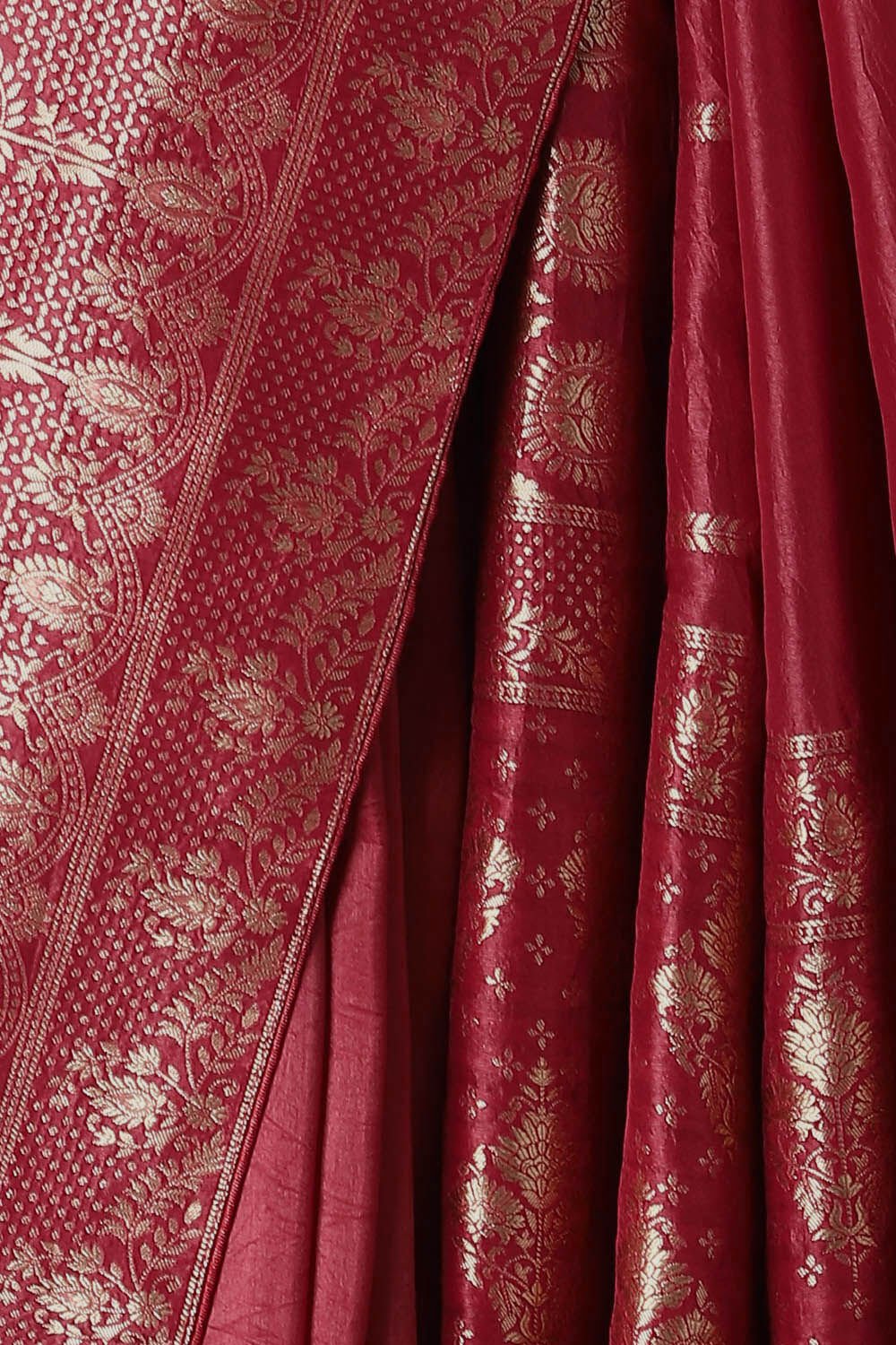 Maroon Pure Luxe Vegan Saree image number null