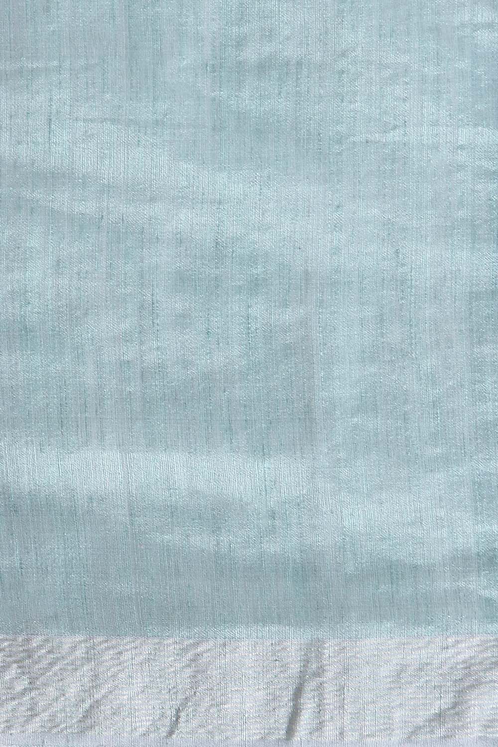 Light Blue Pure Silk Vanya Jamdani Saree image number null