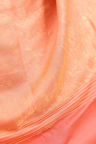 Peach Pure Silk Brocade Banarasi Saree thumbnail image number null