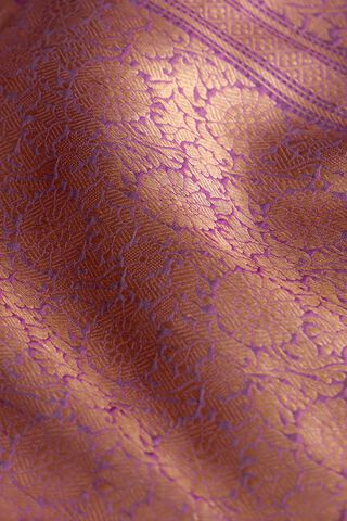 Violet Silk Viscose Kadwa Banarasi Saree thumbnail image number null