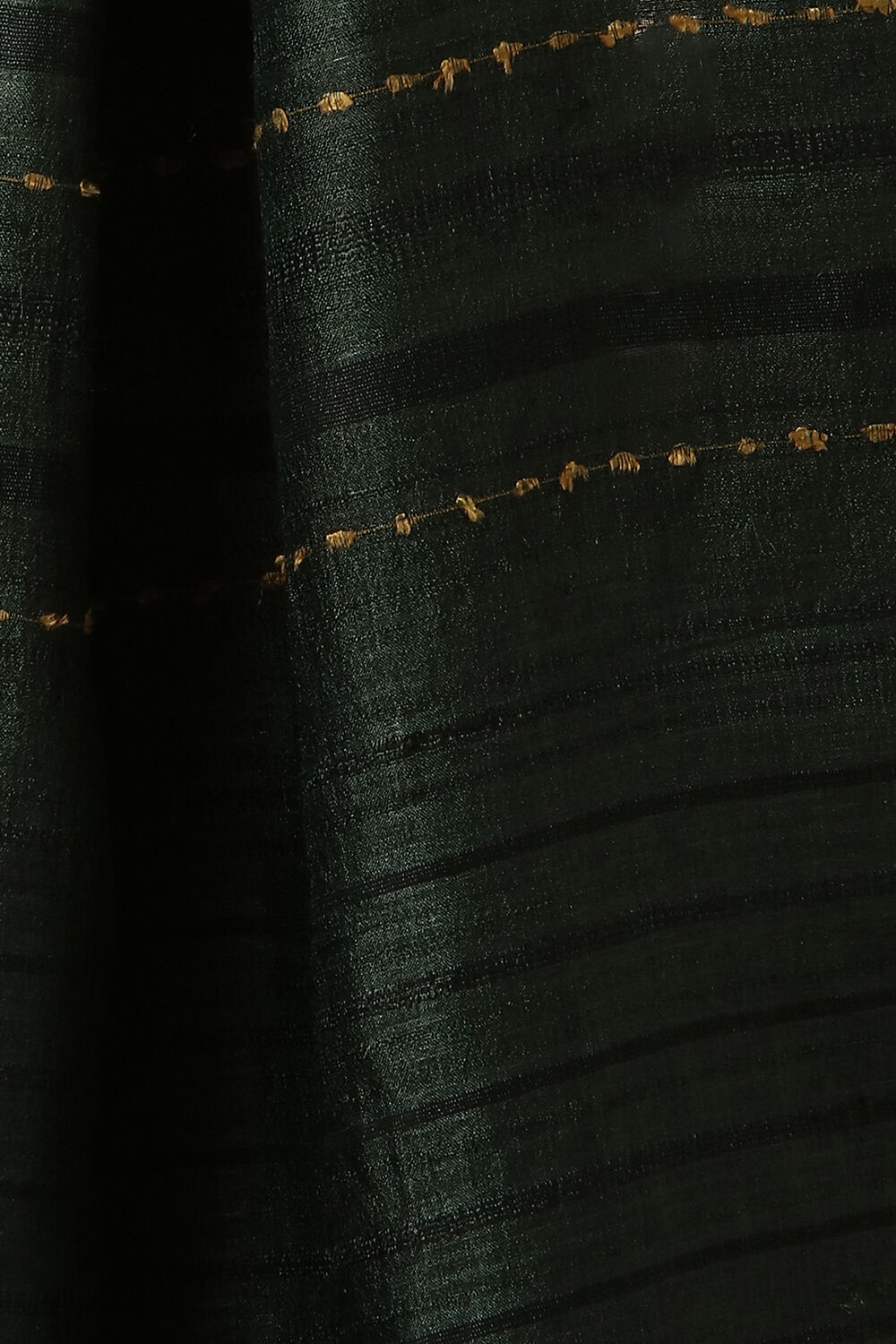 Dark Green Handwoven Pure Tussar Silk Saree image number null