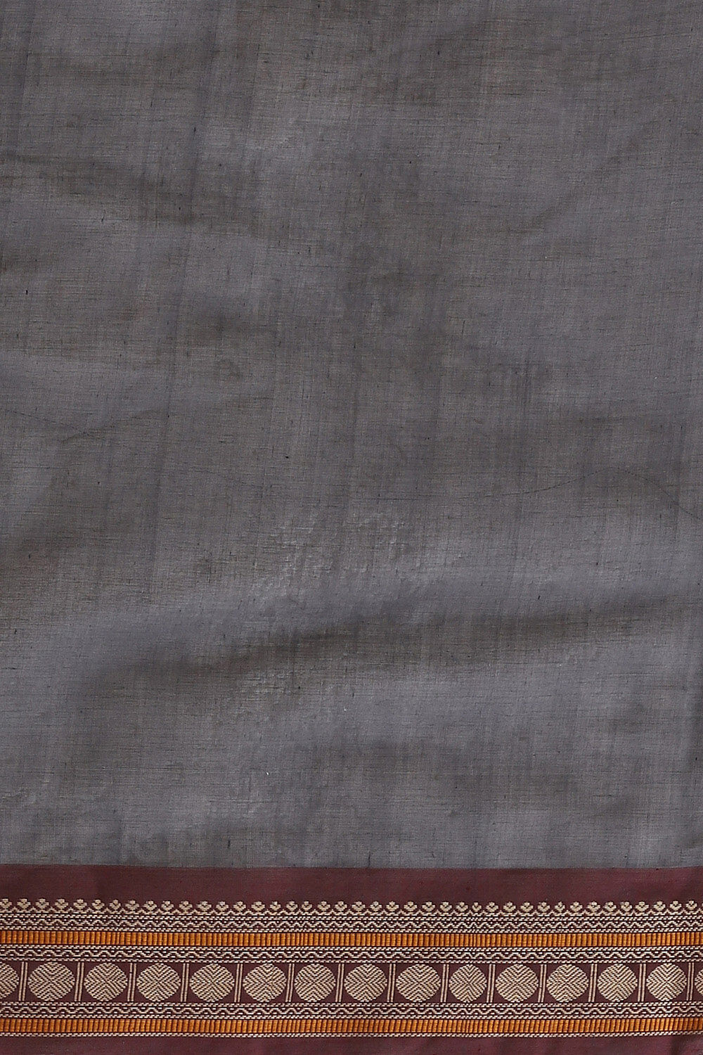 Grey Pure Cotton South Saree image number null
