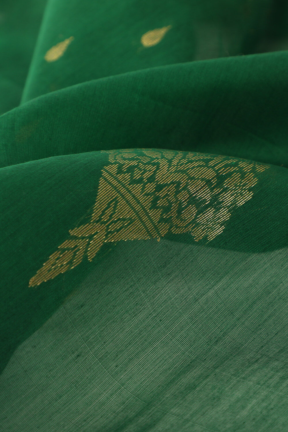 Green Pure Silk Cotton Woven South Saree image number null
