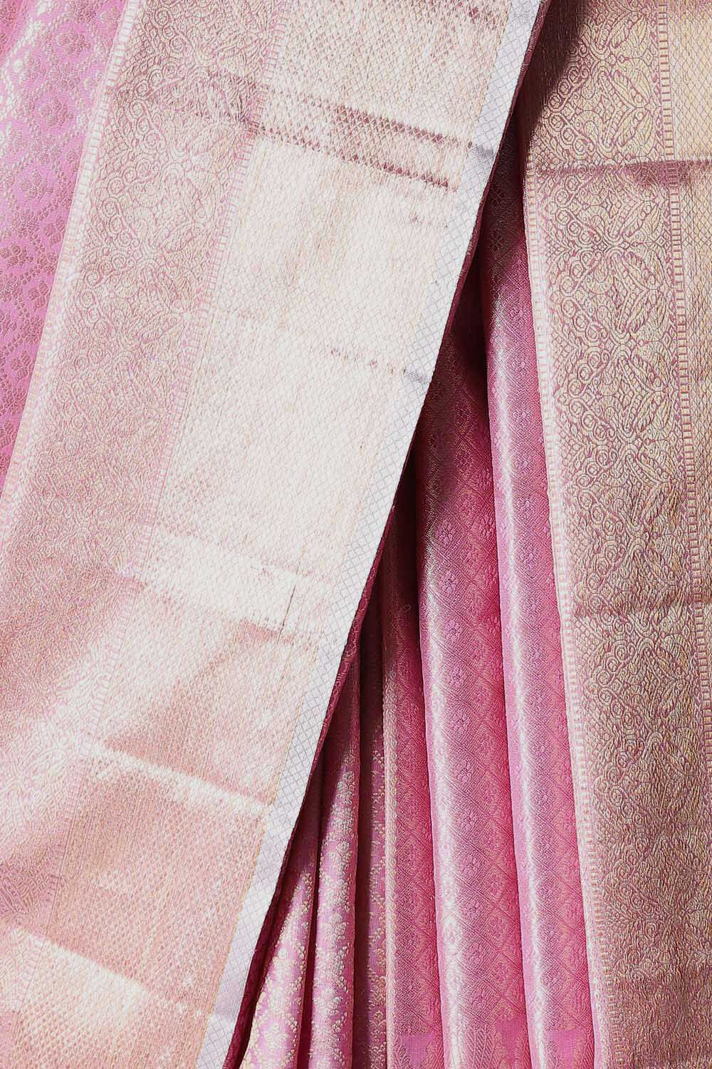 Light Pink Pure Silk Kanjivaram Saree image number null