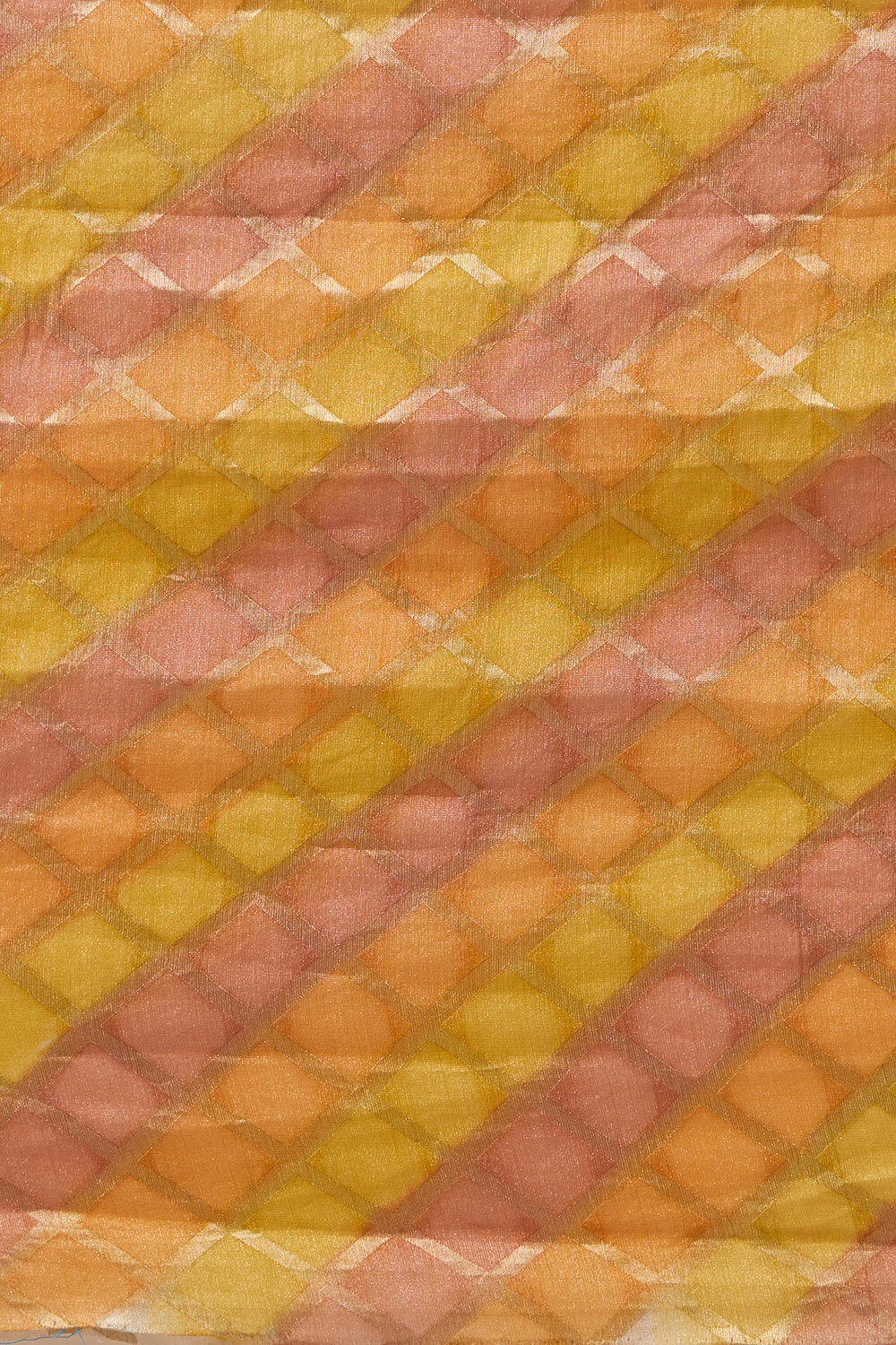 Light Orange Pure Georgette Tissue Woven Saree image number null