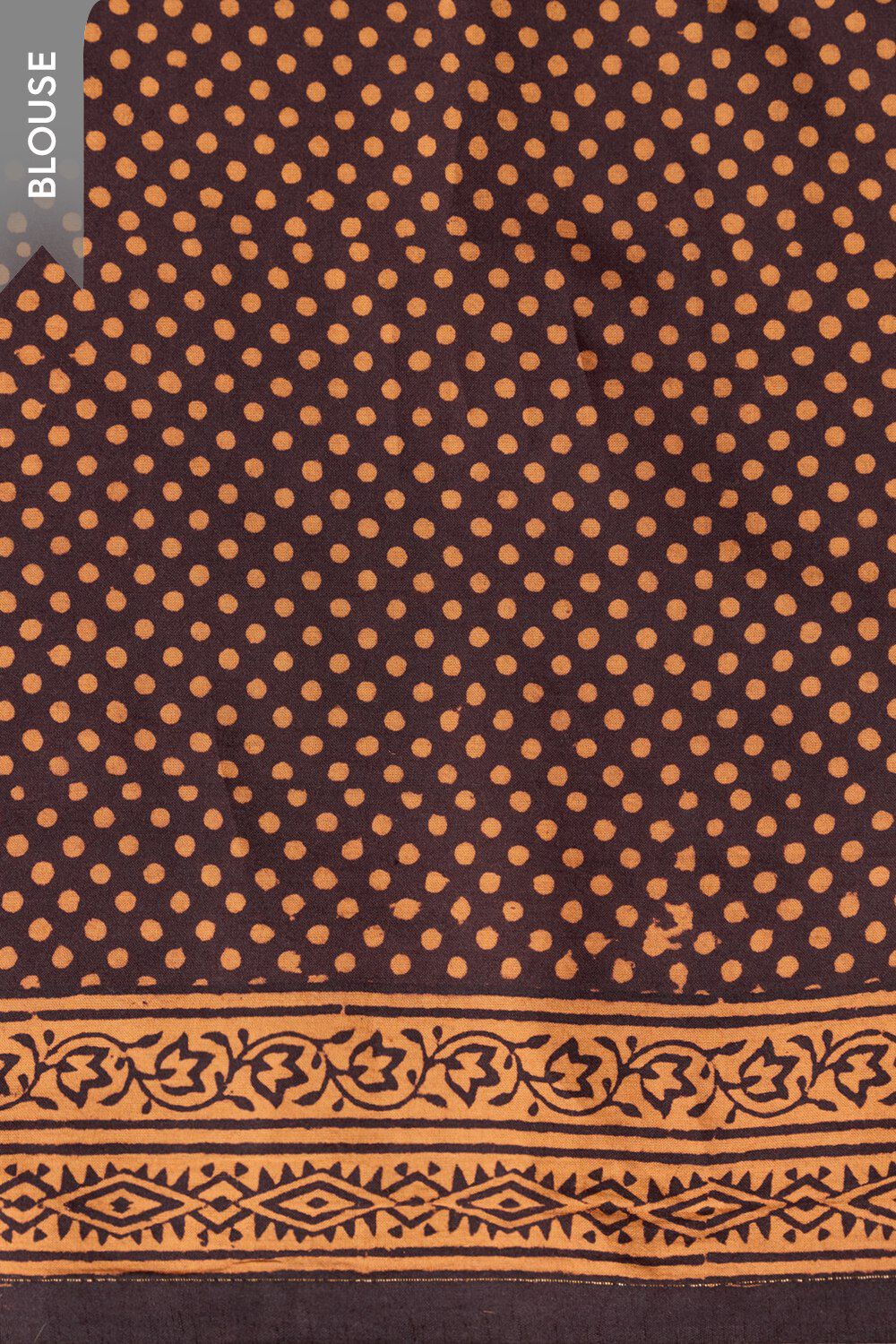 Yellow Bagh Block Printed Pure Cotton Saree image number null