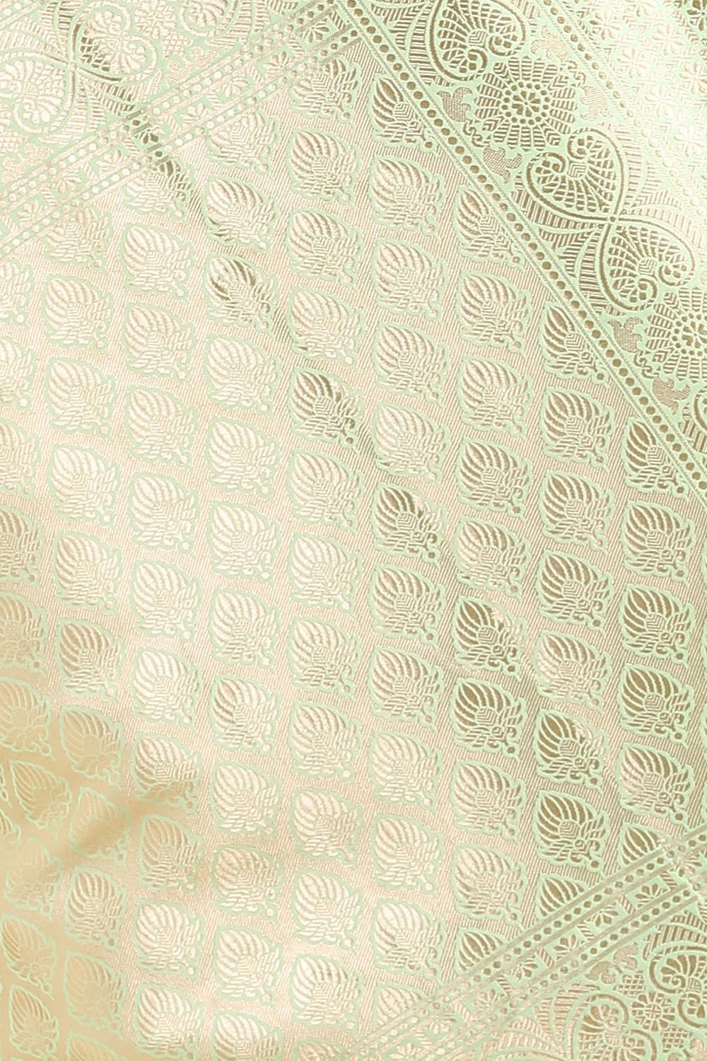 Light Green Pure Silk Banarasi Saree image number null
