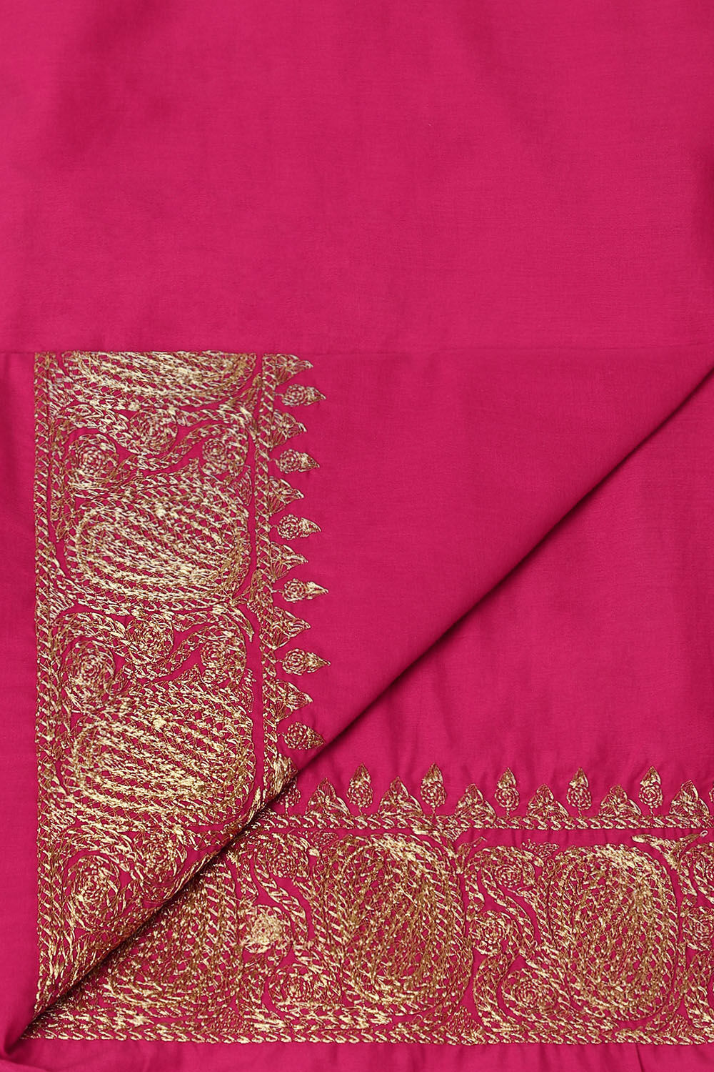 Pink Pure Cotton Embroidered Saree image number null