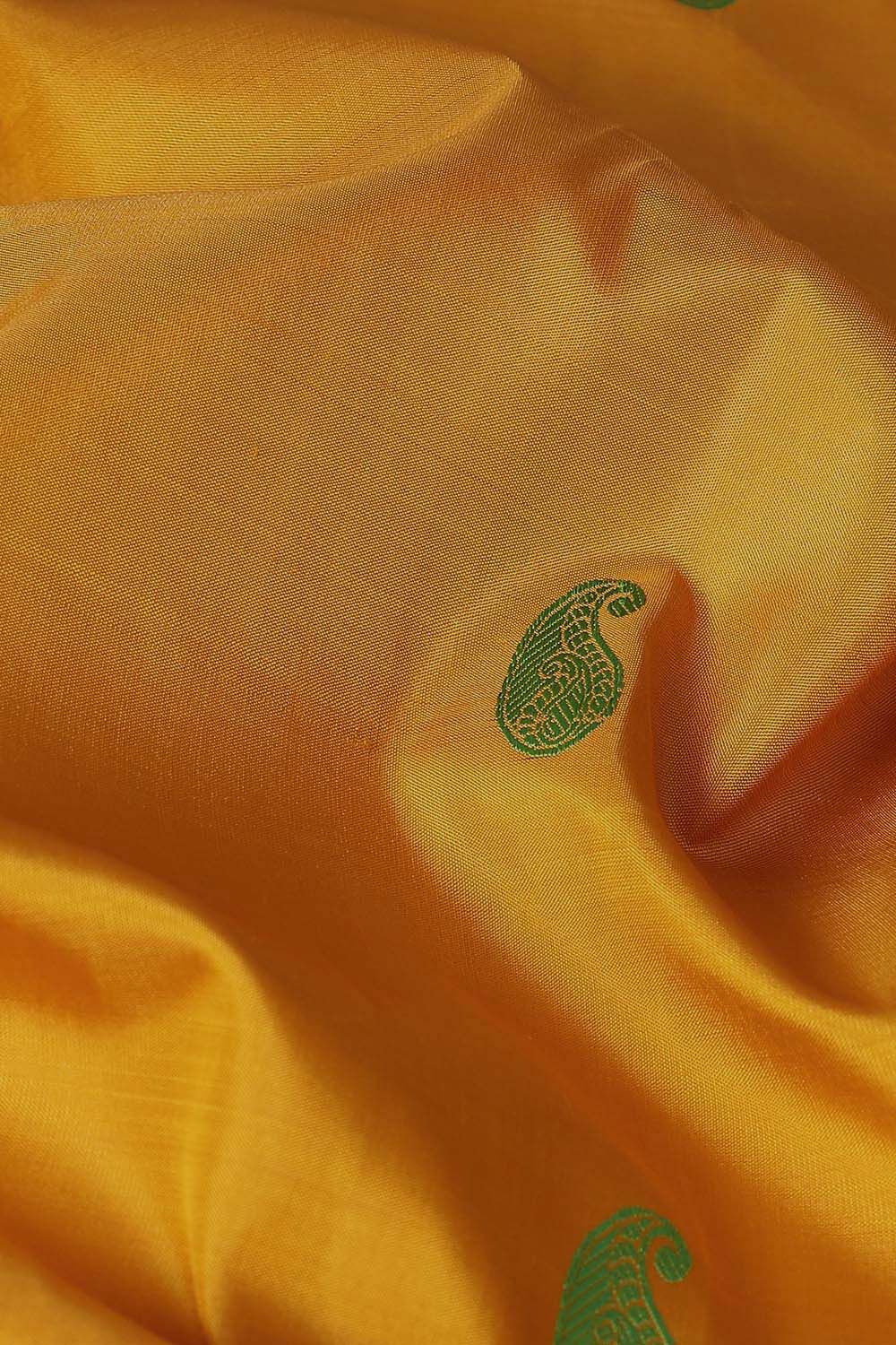 Yellow Pure Silk Kanjivaram Saree image number null