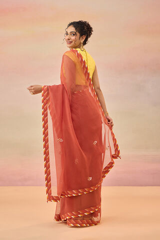 Dark Red Embroidered Pure Cotton Kota Saree thumbnail image number null
