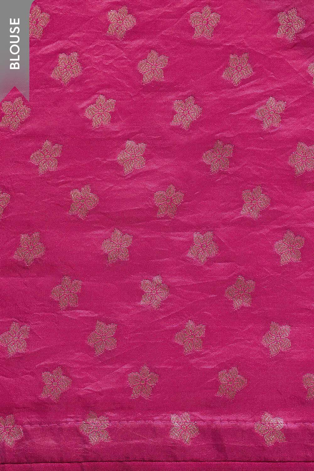 Pink Woven Design Viscose Saree image number null