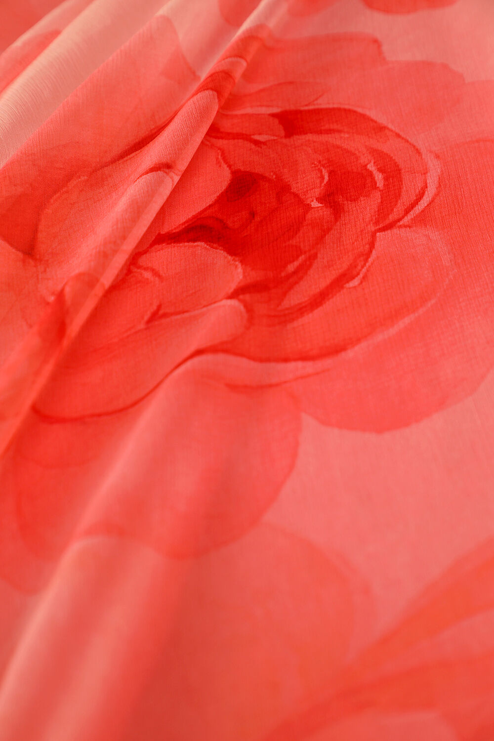 Orange Contemporary Viscose Chiffon Digital Printed Saree image number null