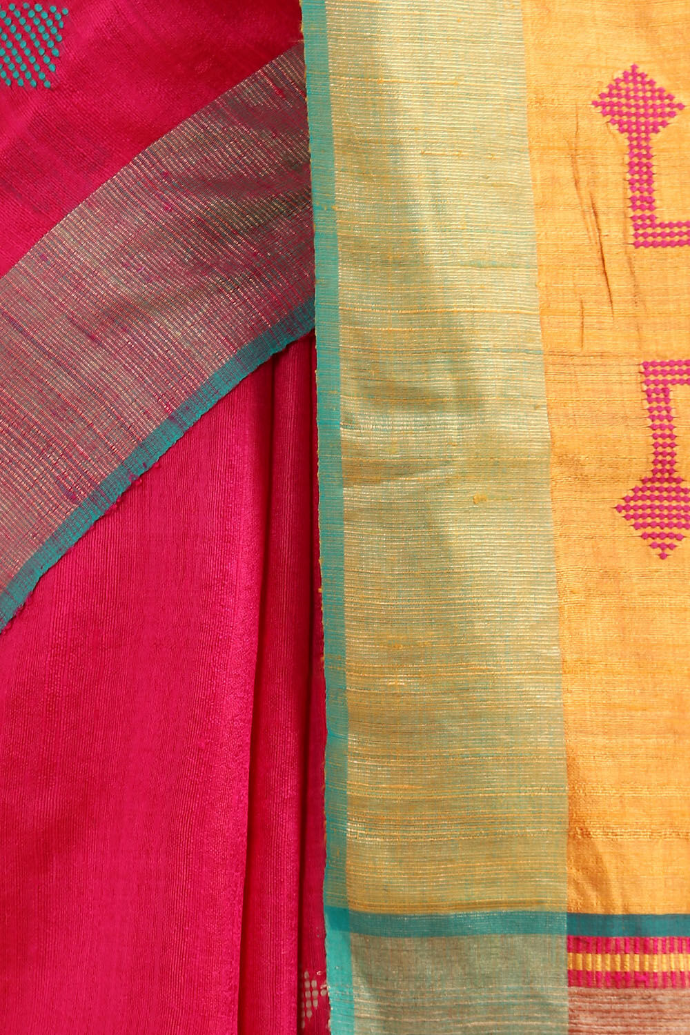 Pink Pure Tussar Silk Bhagalpuri Saree image number null