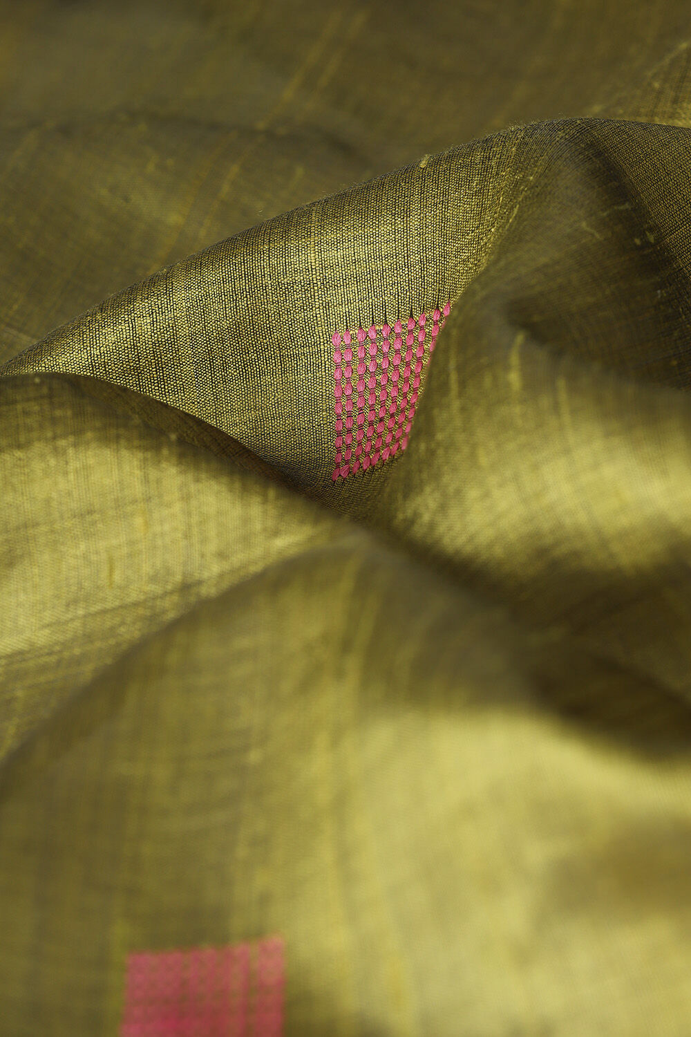 Light Green Pure Tussar Silk Bhagalpuri Saree image number null