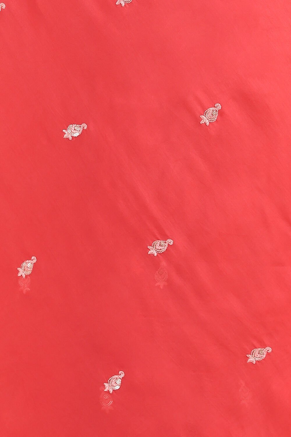 Red Viscose Embroidered Saree image number null