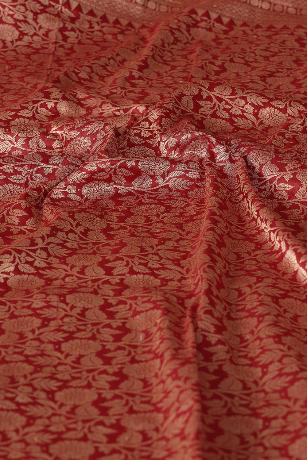 Red Pure Silk Banarasi Brocade Saree image number null