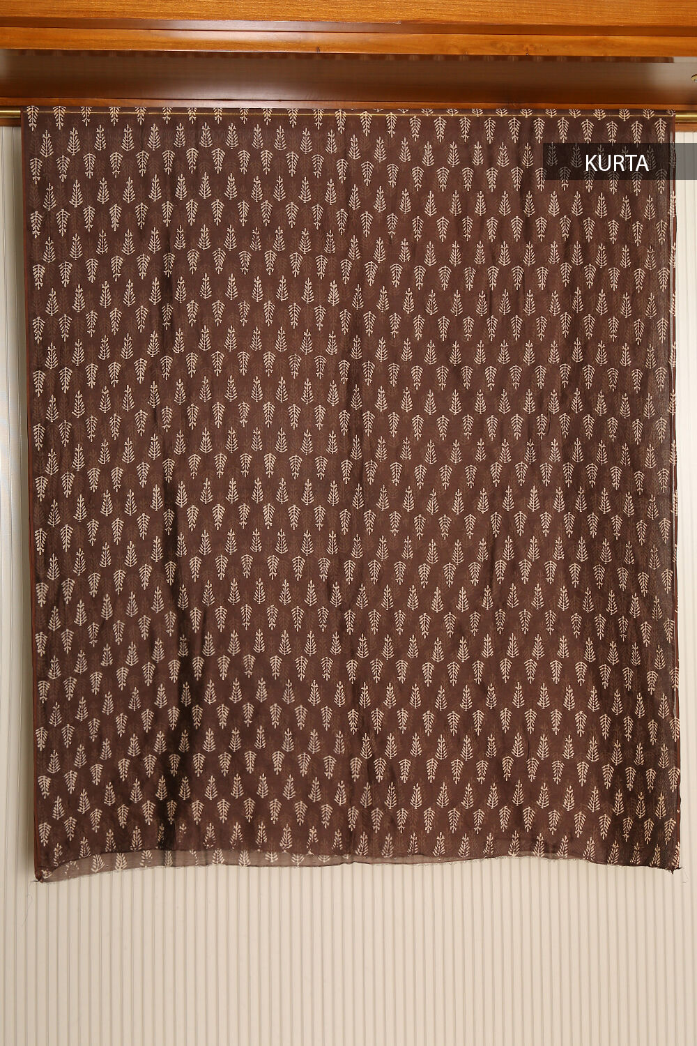 Brown Pure Silk Cotton Suit Set image number null