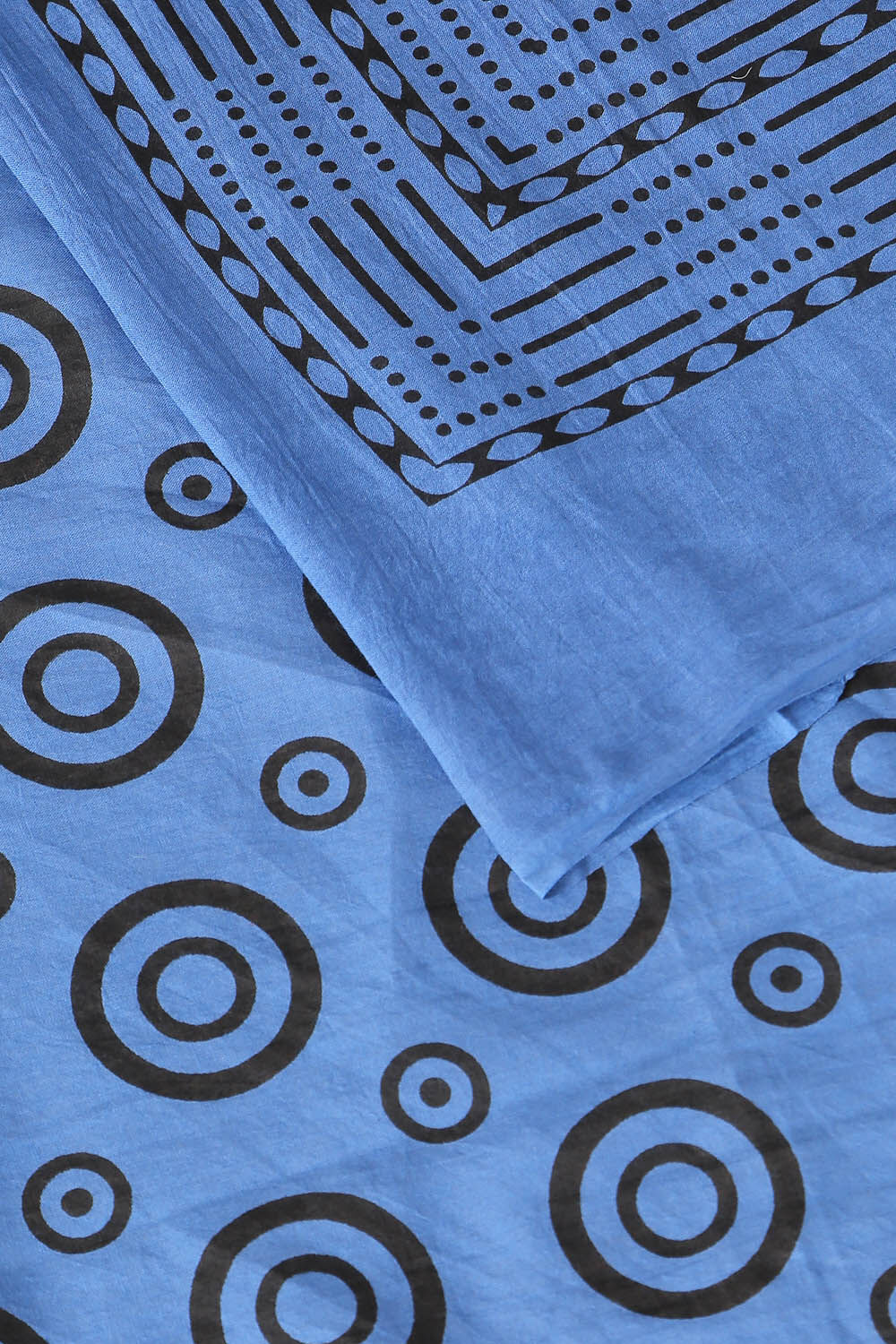 Blue Pure Cotton Printed Saree image number null