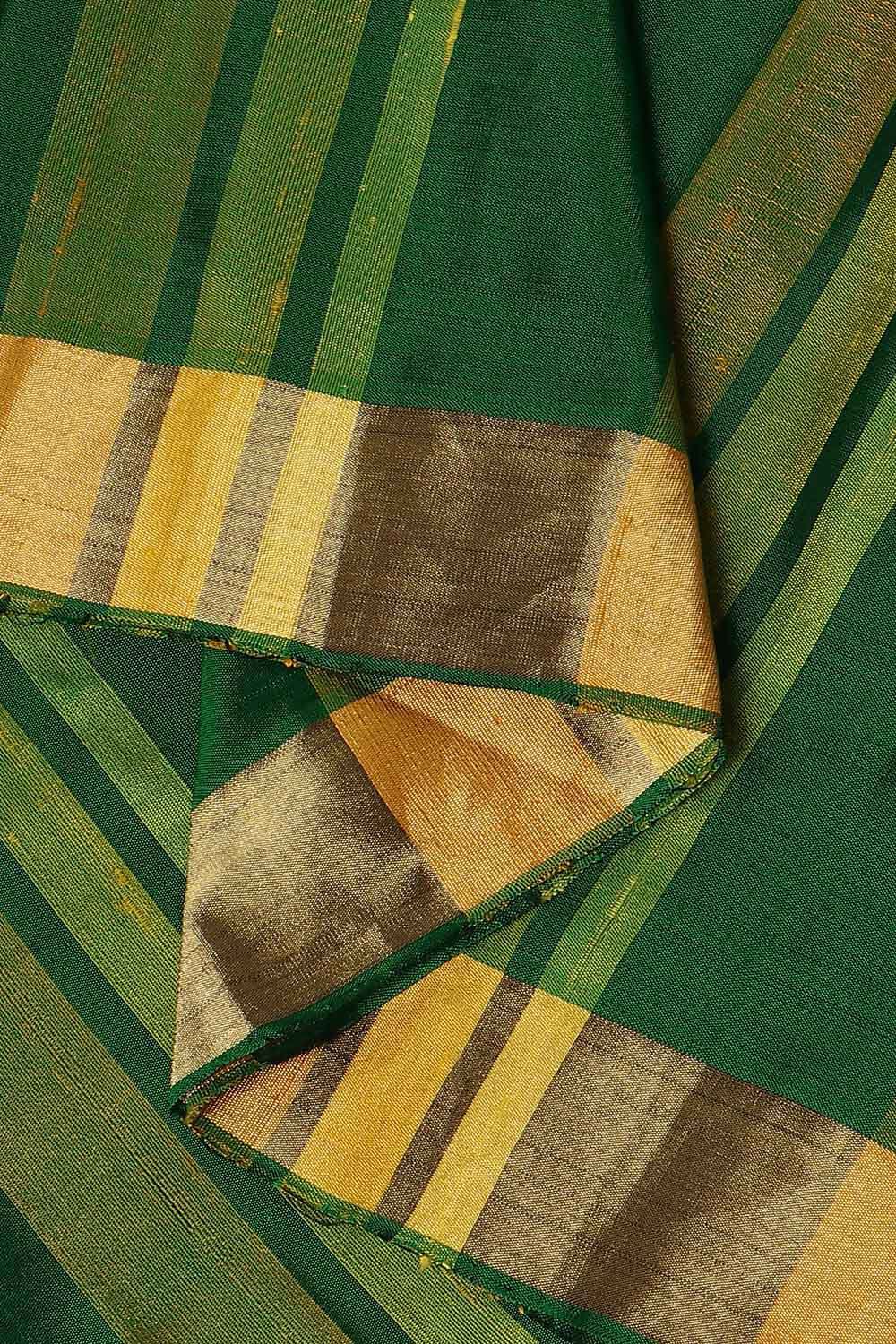 Green Pure Silk South Saree image number null
