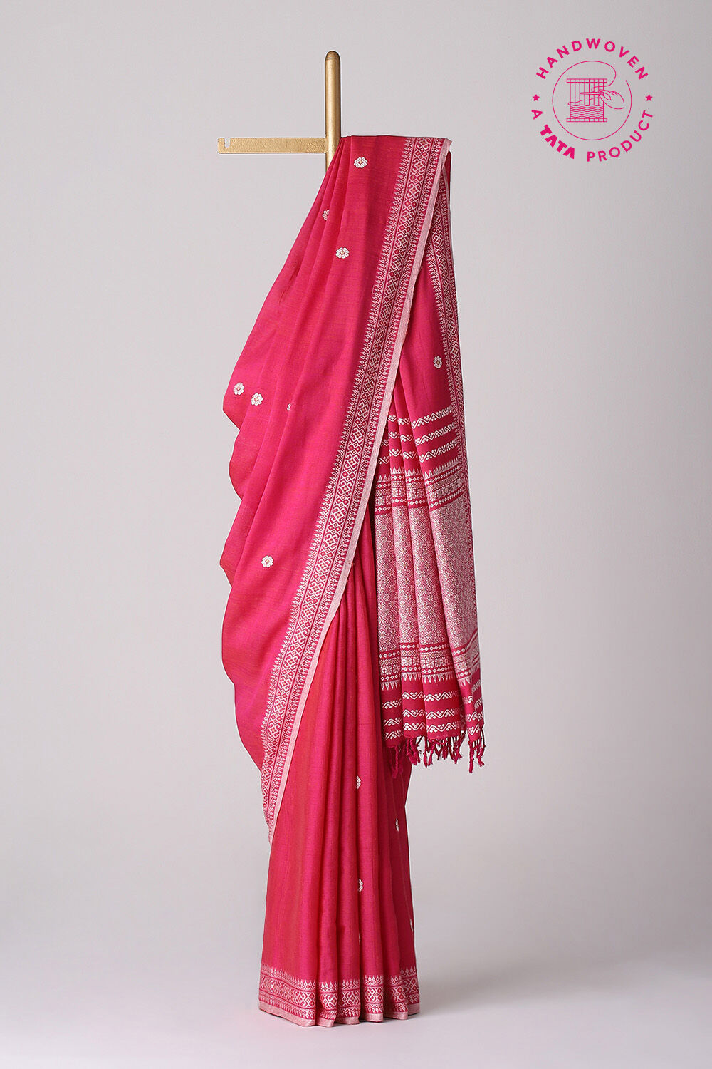 Dark Pink Modal Eri Assam Saree image number null