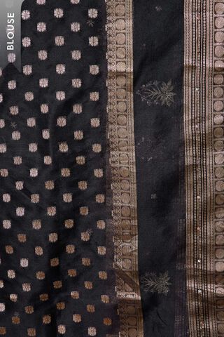 Black Pure Silk Organza Embroidered Saree thumbnail image number null