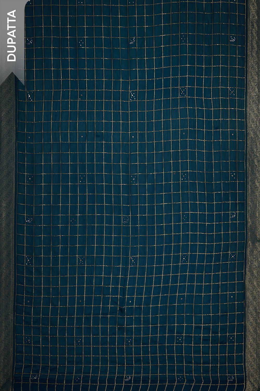 Dark Blue Viscose Brocade Unstitched Suit Set image number null