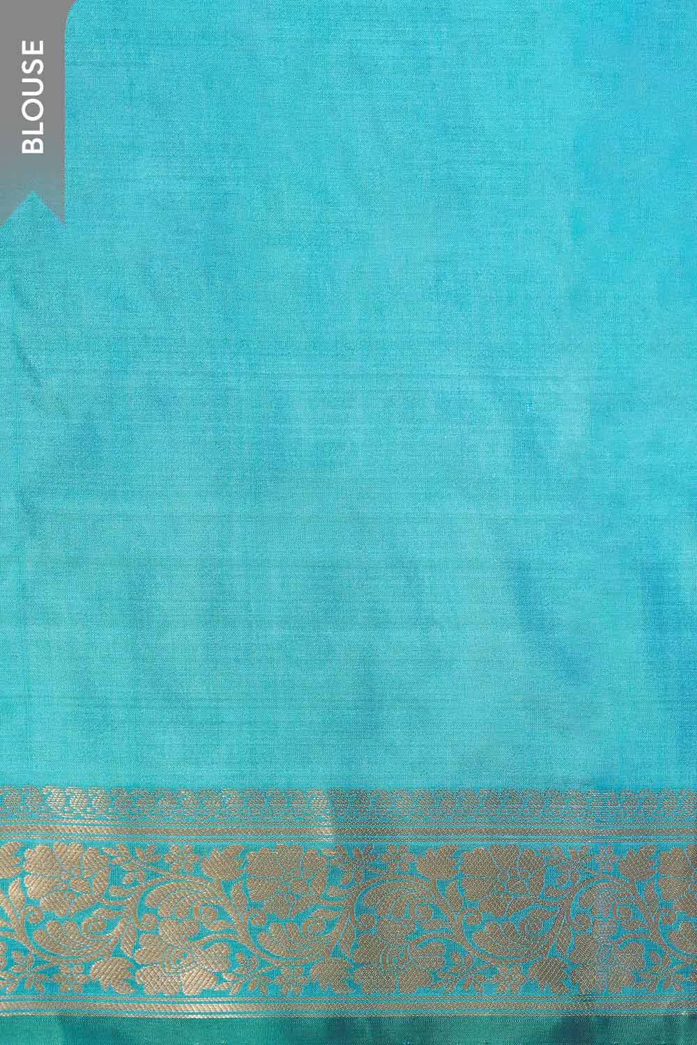Blue Silk Viscose Cutwork Banaras  Saree image number null