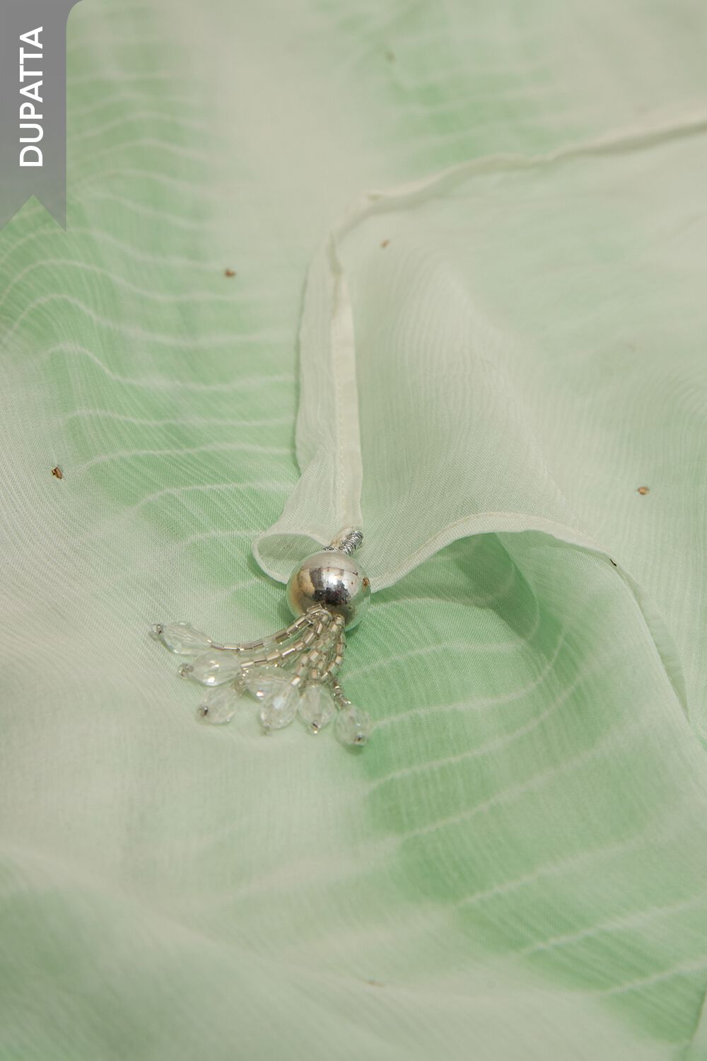Light Green Printed Viscose Unstitched Suit Set image number null
