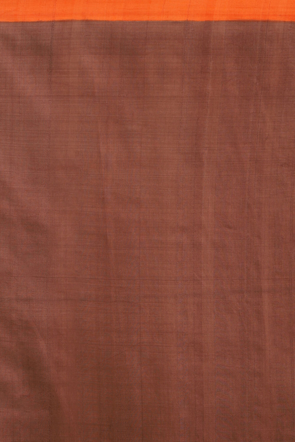 Orange Hand Blockprinted Pure Silk Saree image number null