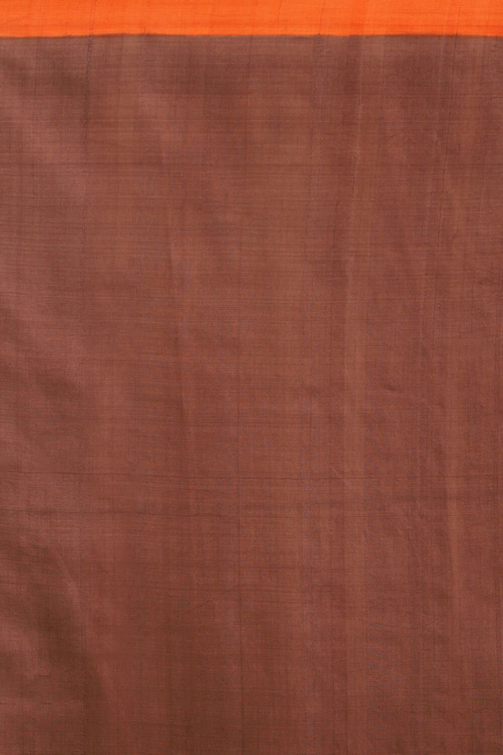 Orange Hand Blockprinted Pure Silk Saree image number null