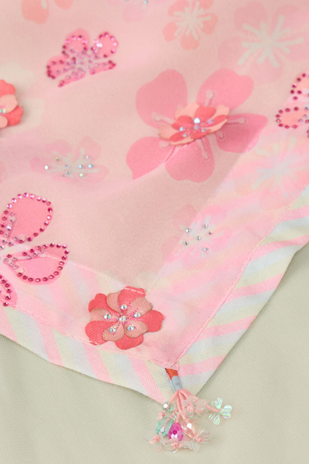 Light Pink Printed Viscose Georgette Saree image number null