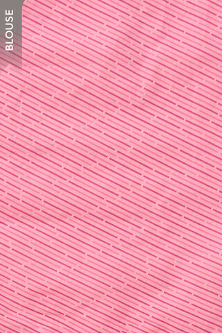 Light Pink Block Printed Bengal Pure Cotton Kota Saree thumbnail image number null