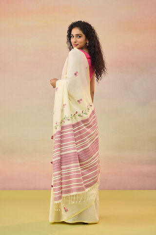 Light Yellow Bengal Pure Cotton Jamdani Saree thumbnail image number null
