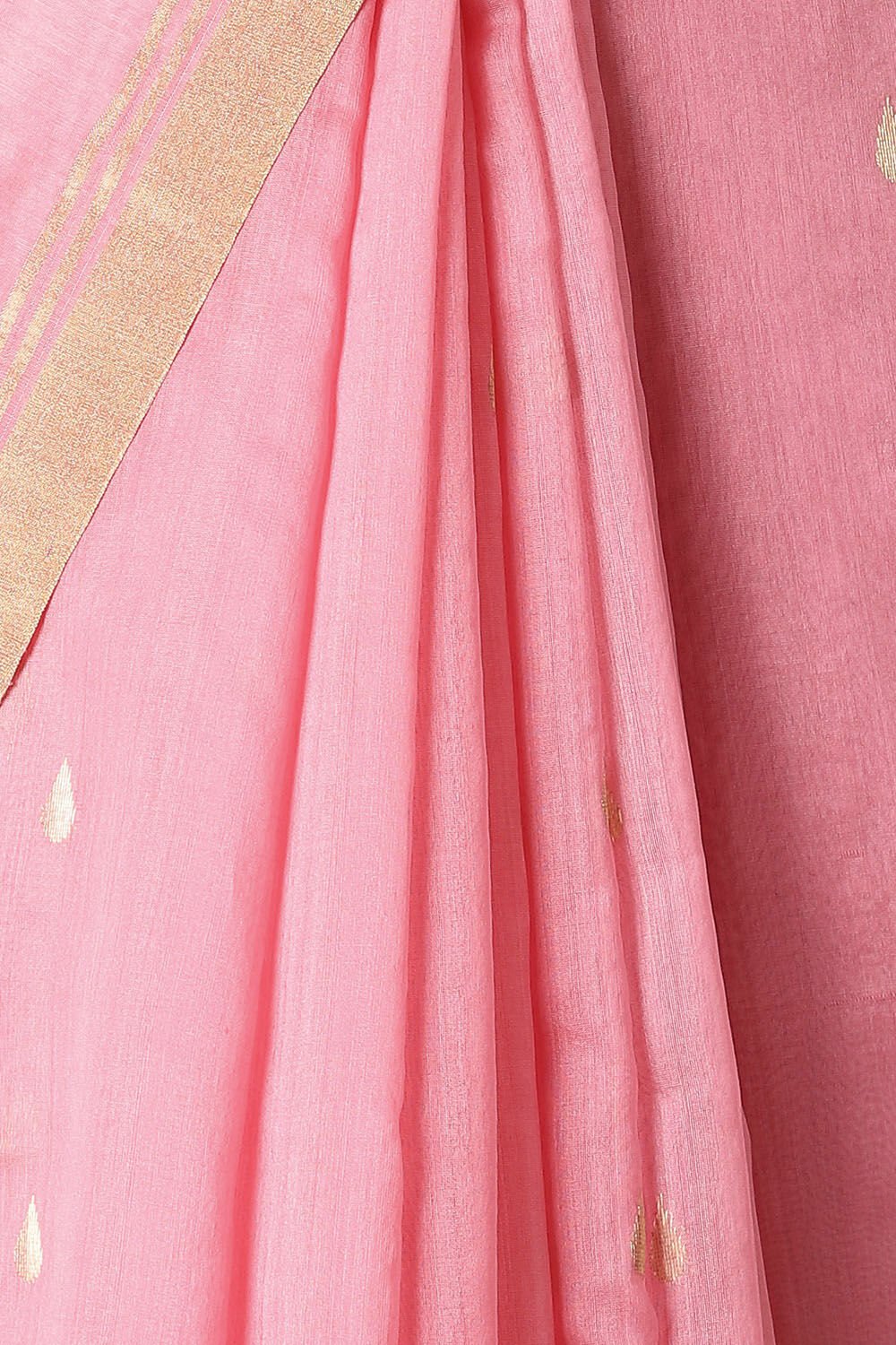 Light Pink Pure Silk Cotton Chanderi Saree image number null