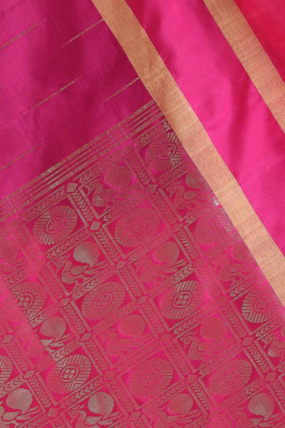 Pink Pure Silk Kanjeevaram Saree image number null