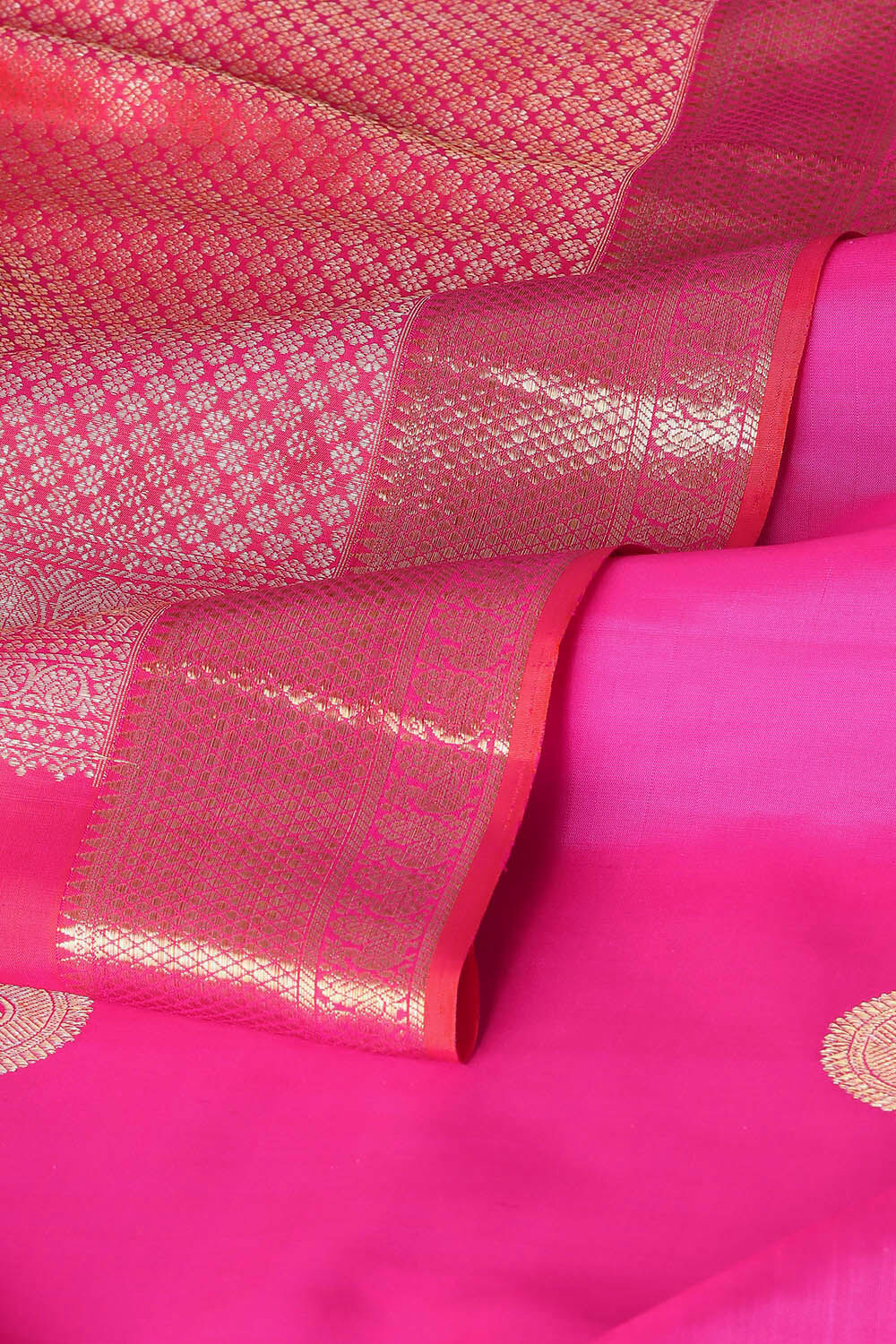 Pink Pure Silk Kanjivaram Saree image number null