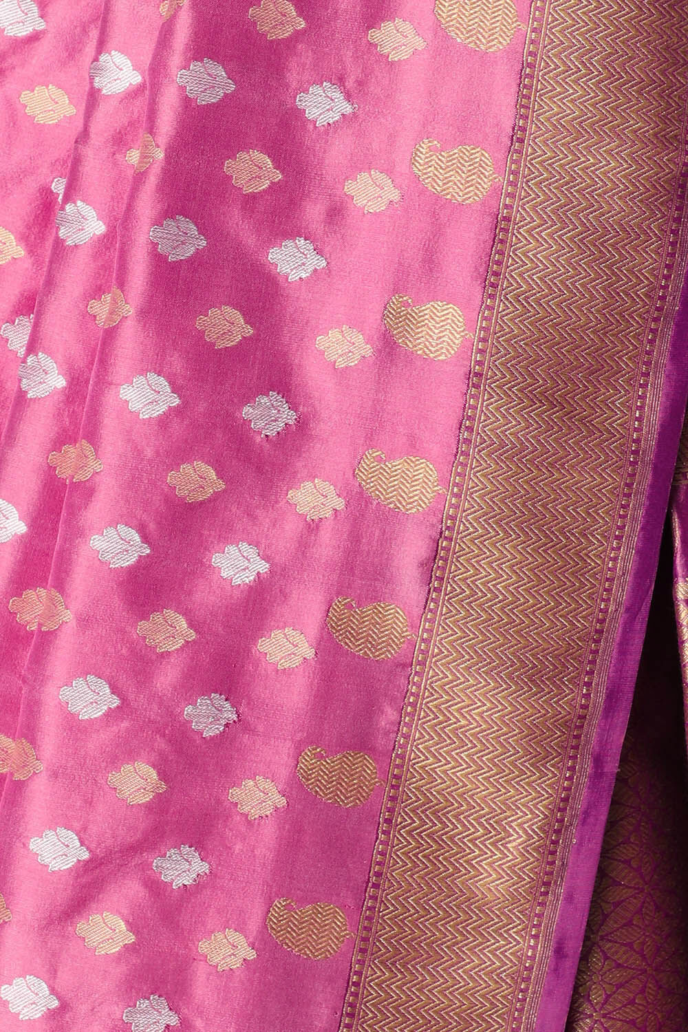 Pink Pure Silk Banarasi Saree image number null