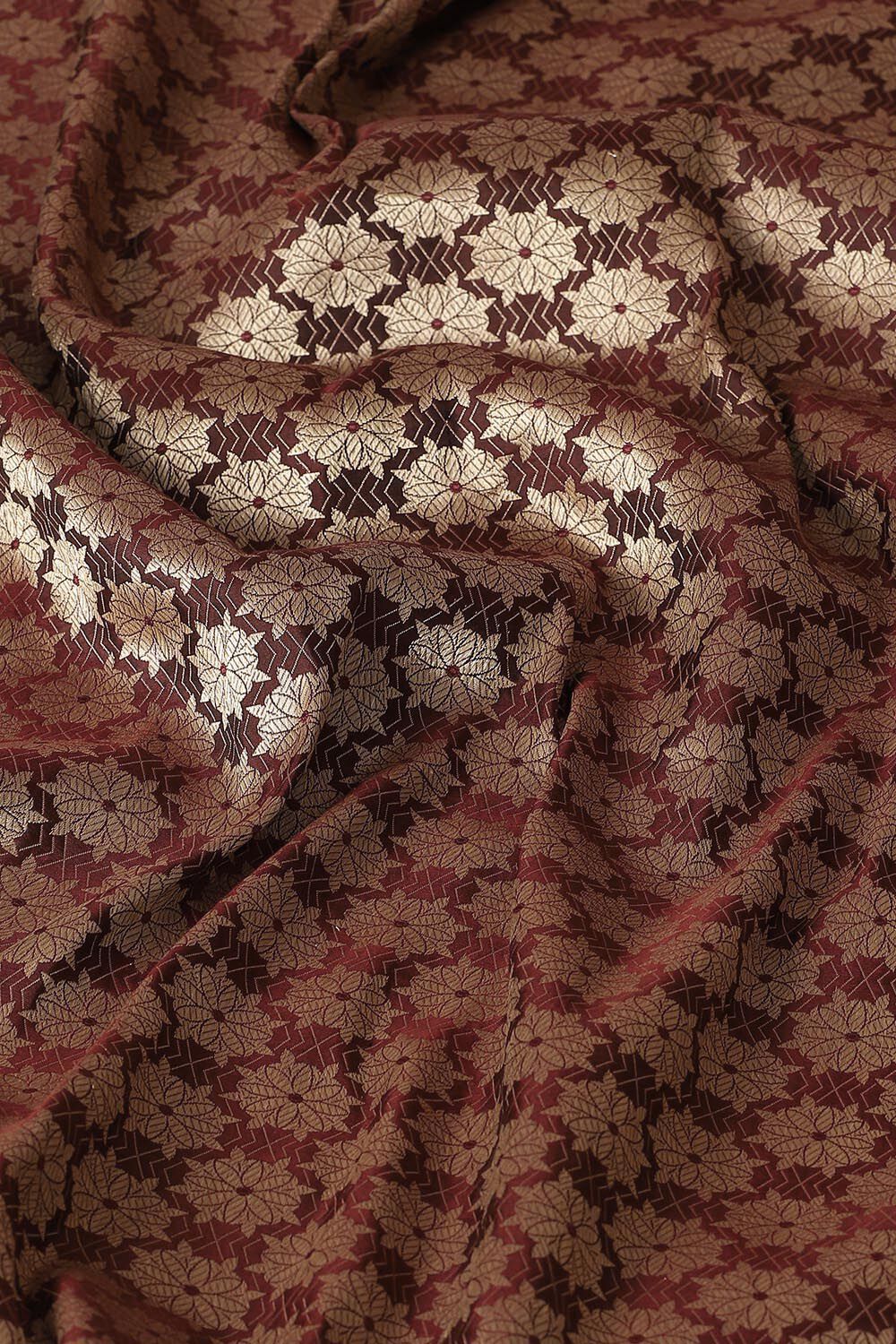 Red Pure Silk Banarasi Brocade Saree image number null