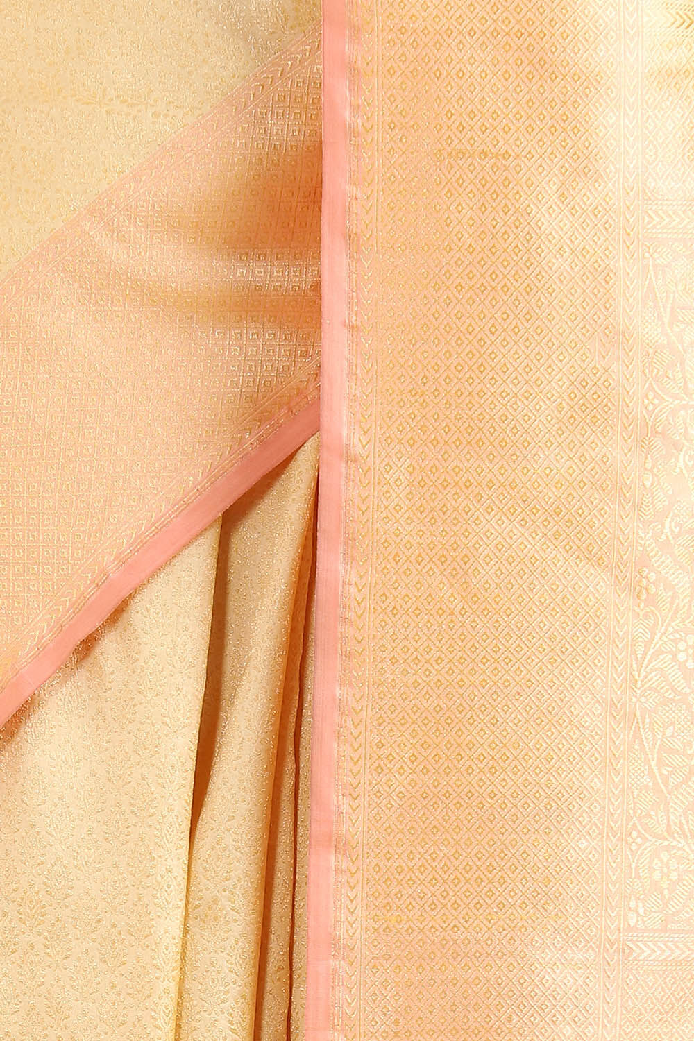 Light Yellow Pure Silk Banarasi Brocade Saree image number null