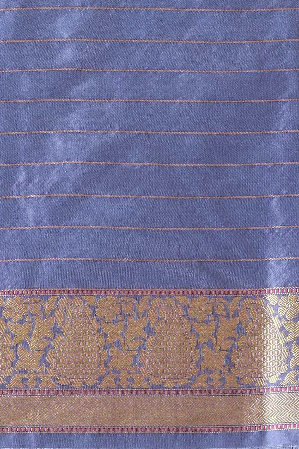 Blue Pure Silk Banarasi Saree image number null
