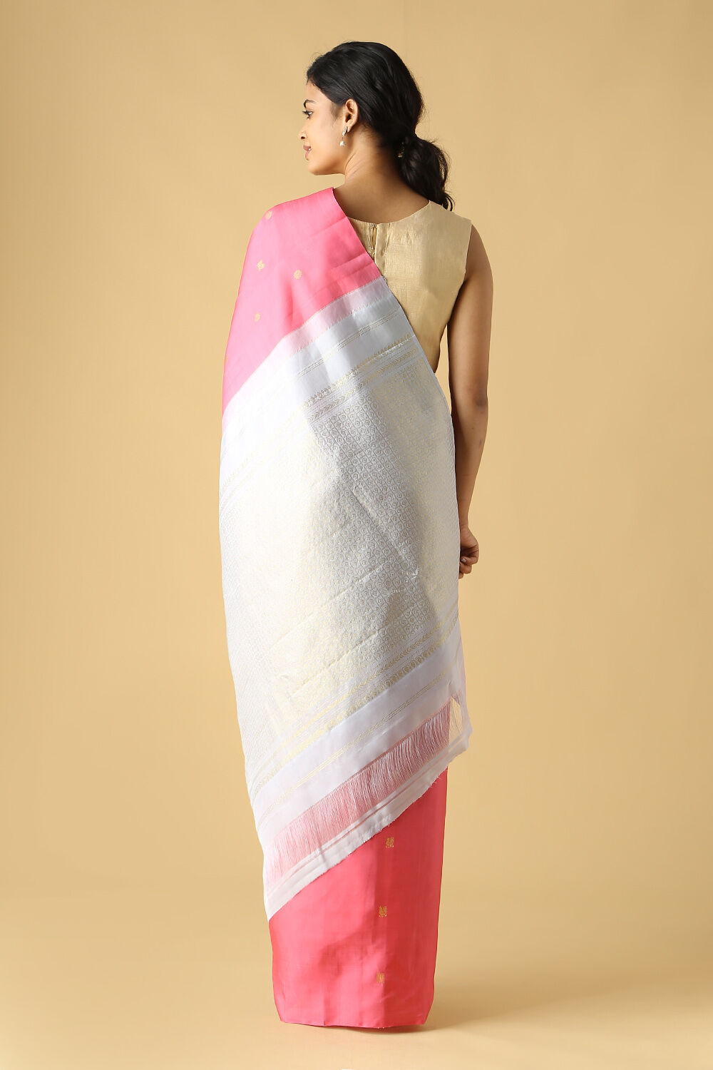 Pink Pure Silk Kanjivaram Saree image number null