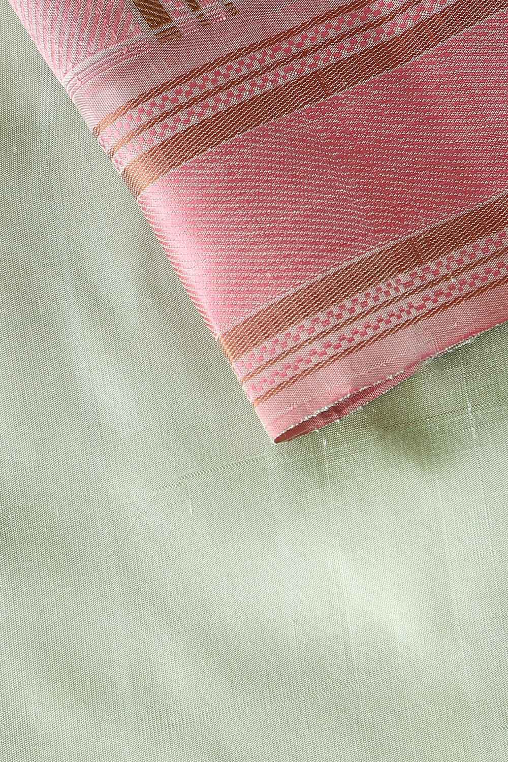 Light Green Pure Silk Kanjivaram Saree image number null